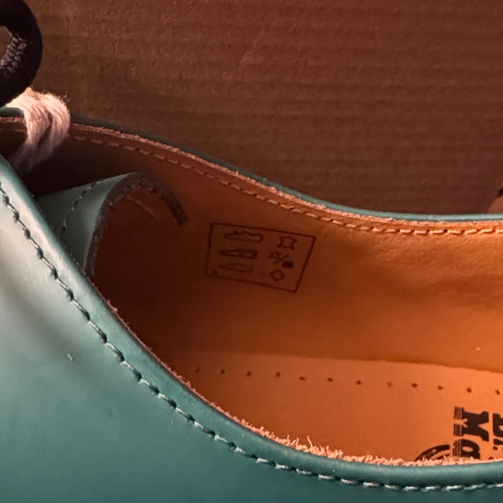 Dr. Martens 1461  Smooth Teal Green Leather Oxfords NWT US 9 - Picture 8 of 10